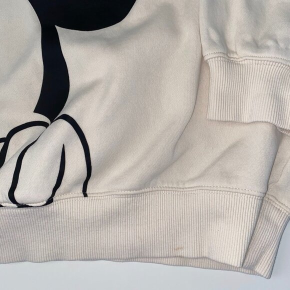 Mickey Mouse H&M Disney Printed Oversized White Pullover Crewneck Sweater Medium - Picture 7 of 16